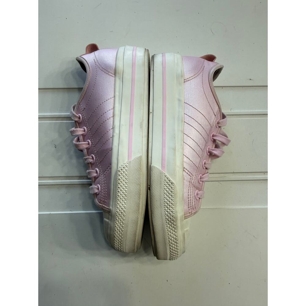 Adidas Womens Sz 7.5 Nizza RF Platform Clear Pink Shimmer White Sneakers Shoes - Picture 2 of 6